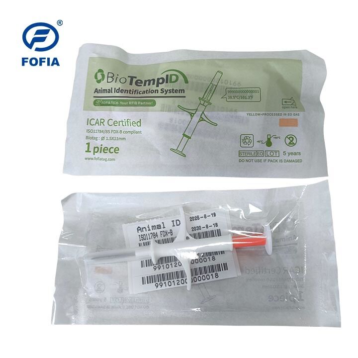 HT003 Monitoreo en Tiempo Real Sensor de Temperatura ISO11784/5 Kit de Microchip RFID FDX-B para Caballos y Ganado