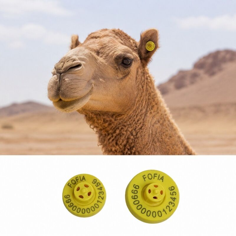 Frecuencia 1342KHz Etiquetas de oreja de vaca 4 a 7.4 gramos Etiquetas efectivas para sistemas de seguimiento de ganado y camellos e identificación de ganado