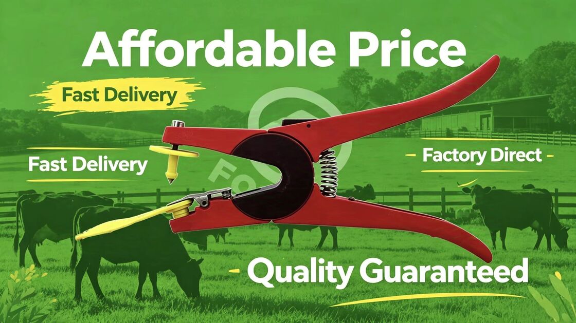 Aplicador de crotales duradero para identificación de diferentes animales, compatible con crotales electrónicos ET915, conveniente y para granja