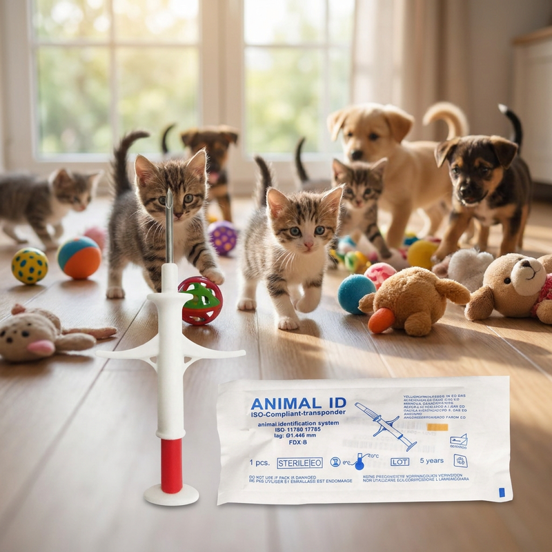 Chip de identificación de mascotas ultrapequeño ZS007 - Certificado por ICAR para clínicas veterinarias PP Microchip Animal Tracker