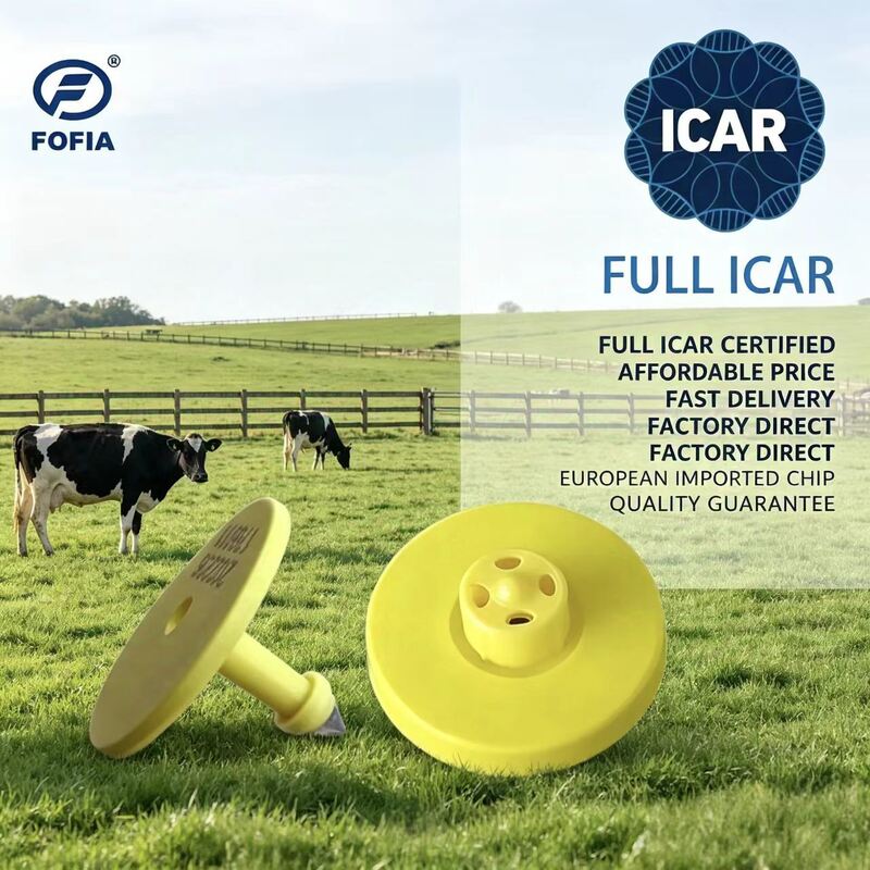 Etiquetas auditivas electrónicas de diseño TPU duradero certificado por ICAR para el seguimiento del ganado y sistemas integrales de gestión del ganado