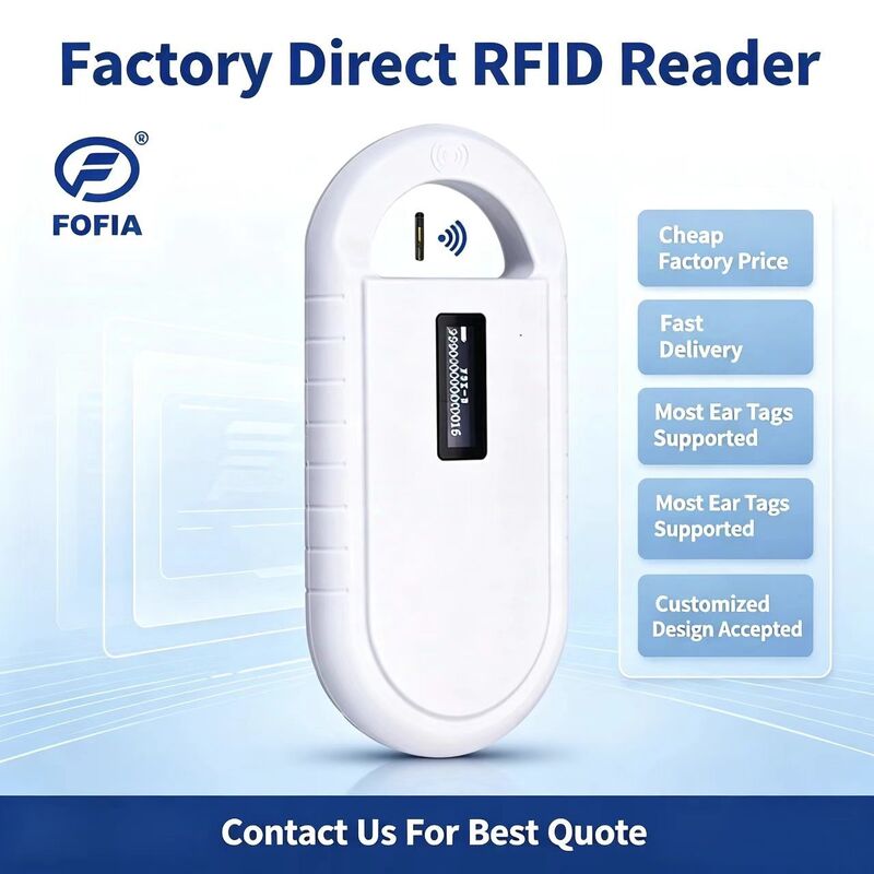 Lector de tarjetas RFID de microchip animal portátil PT160 134.2kHz Pantalla OLED Batería de litio USB Certificado CE Protocolo ISO 11784/11785