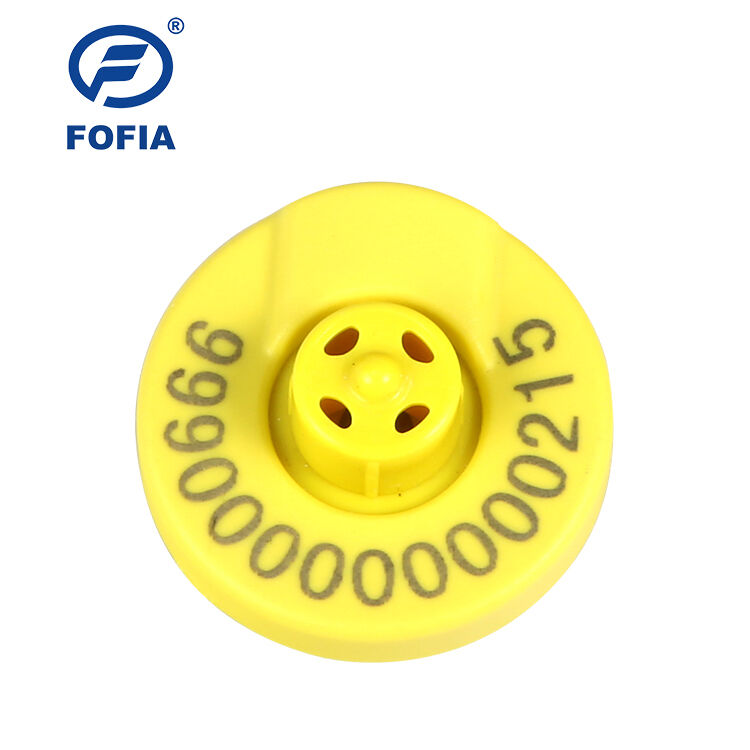 FOFIA 134.2KHZ Rfid botón Eid GPS etiqueta de oído para el ganado