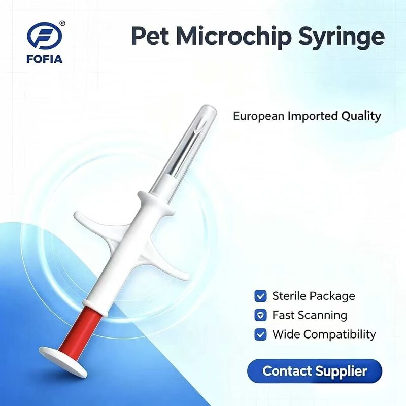 Nuevo FOFIA RFID ICAR Certificado 134.2kHz Microchip Animal FDX/EM4305 Chip IP67 Inyección de plástico impermeable para mascotas