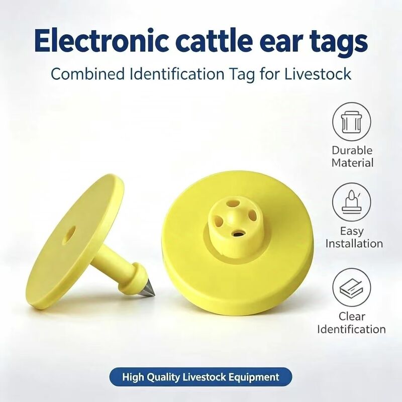Etiqueta de oreja RFID impermeable con cumplimiento ISO11784/5 y garantía de 5 años para el seguimiento del ganado