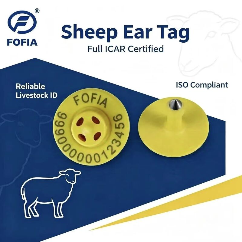 Alta calidad Nuevo ET957 + T901 134.2kHz TPU etiquetas de oreja electrónica para cerdos ganado ovino granja de perros 10cm Rango de lectura -20 ~ 80C 29.90.3 mm