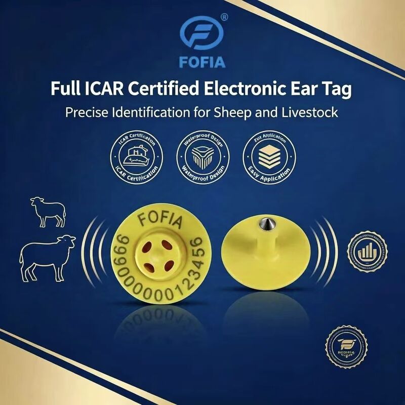 Alta calidad Nuevo ET957 + T901 134.2kHz TPU etiquetas de oreja electrónica para cerdos ganado oveja abrigo de granja 10cm Rango de lectura -20 ~ 80C 29.90.3 mm