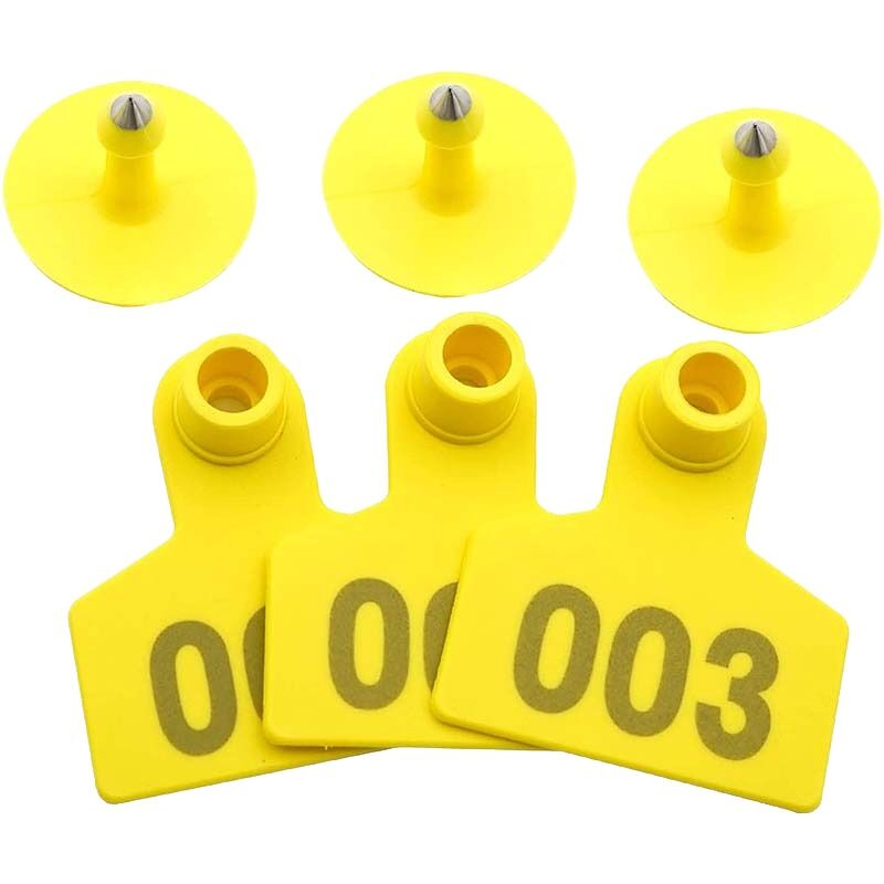 FOFIA Nuevas Etiquetas de Oreja Impermeables de TPU RFID T904+T901 para Ganado Bovino, Seguimiento de Animales de Granja, Gestión de Animales de Granja con 3 Meses de Garantía