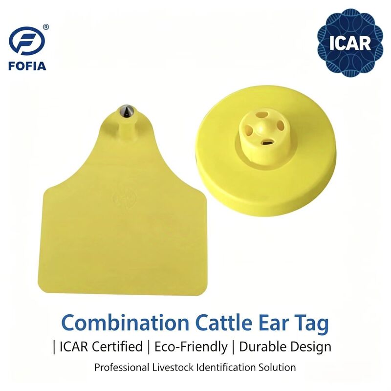 New FOFIA Customizable TPU RFID Blank Animal Ear Tags for Farm Use on Sheep Goat Cattle Pig Rabbit