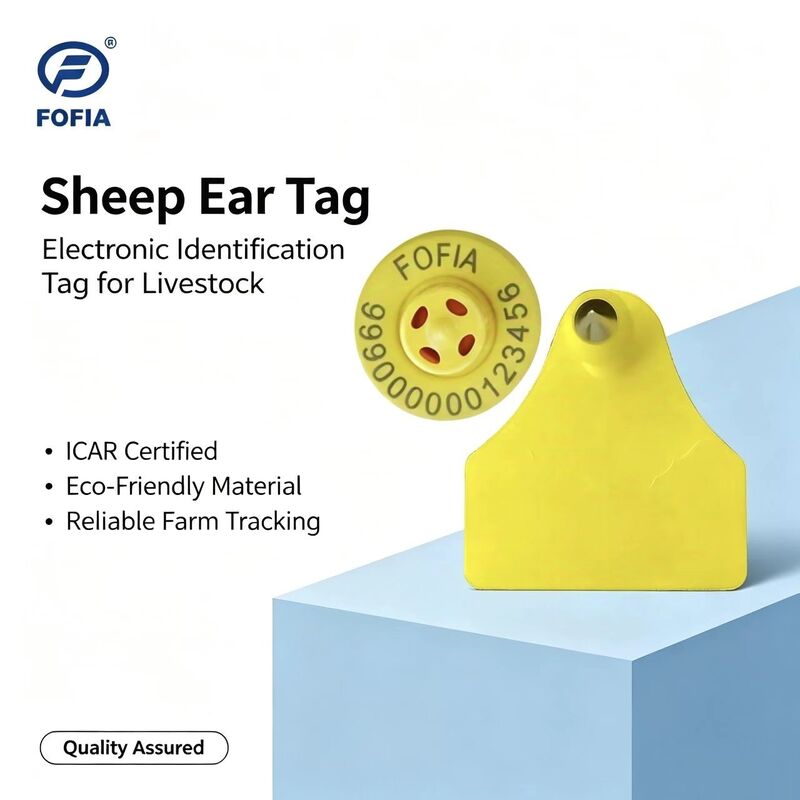 FULL ICAR Certificado 134.2KHz FDX-B RFID TPU Material etiqueta de oreja de ovejas y bovinos nuevo para el seguimiento de ganado ET957+T967 Fofia