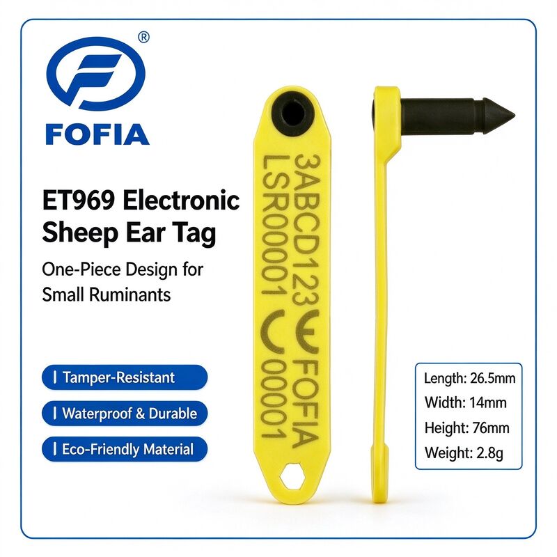 New Fofia High-Temperature Resistant Integrated Anti-Shedding Laser-Coded Yellow TPU Material 1.5 Year Warranty Sheep Animal