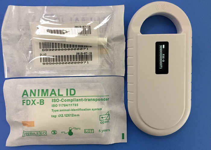 Etiquetas engomadas del microchip 6 del transpondor del RFID ISO con los transpondores inyectables reutilizables del inyector 2.12*12m m