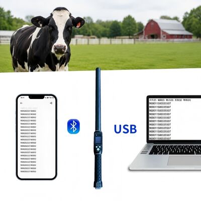 PT290 LF Lector de stick RFID. 134.2KHz Escaner portátil Bluetooth con protocolo ISO11784/5 FDX-B y HDX USB Interfaz Bluetooth