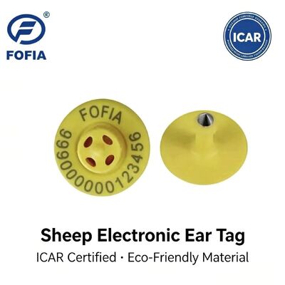 Alta calidad Nuevo OEM ET957 134.2kHz TPU Chip Animales etiquetas de orejas electrónicas cerdos vacas ovejas 10cm Rango de lectura -20~80C ICar 1 año de garantía