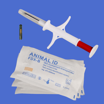 Implante de microchip de identificación de animales de 1.4 × 8 mm certificado por ICAR - Transpondedor de seguimiento de mascotas inyectable Biocompatible Etiqueta RFID encapsulada en vidrio para identificación de mascotas de por vida y uso veterinario